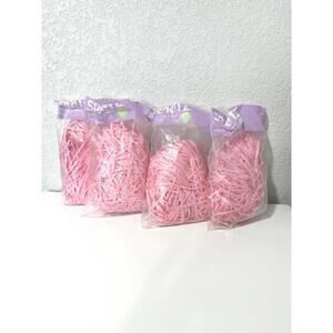 NEW Spritz Easter Grass Pink Large Size Basket Filler Prop 3oz Set of 4 Bags